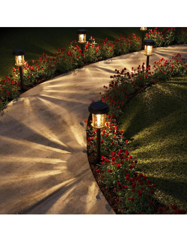 Luces de Jardín Solares XMCOSY+ 20 LM IP65 - Lente de Vidrio