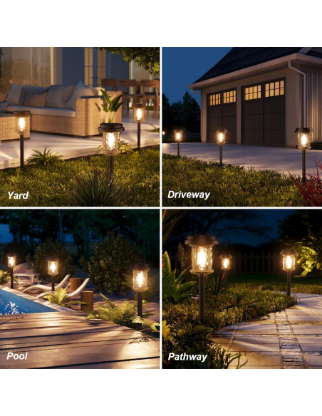 Luces de Jardín Solares XMCOSY+ 20 LM IP65 - Lente de Vidrio