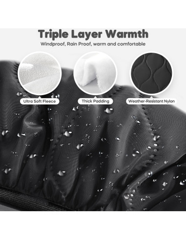 Cubierta de Asiento de Coche para Bebé Invierno Mamatepe Negra