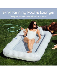 Flotador de Piscina Inflable FUNBOY SUNTAN Azul XL 182.88x121.92cm 2