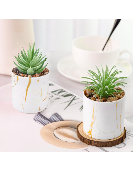 Conjunto de 4 Plantas Suculentas Artificiales Der Rose Verde