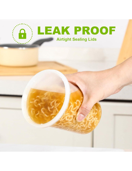 AOZITA 20 Contenedores Plásticos 0.95L Herméticos para Alimentos