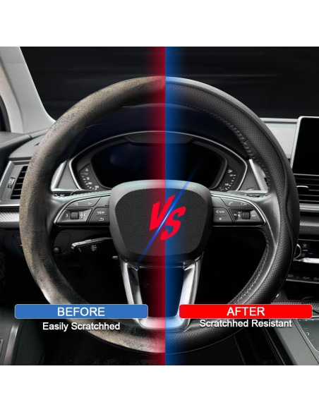 Cubierta de Volante de Cuero HAOTULE K52 Antideslizante Negro