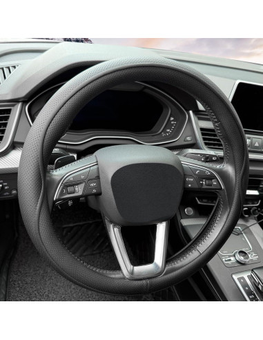 Cubierta de Volante de Cuero HAOTULE K52 Antideslizante Negro