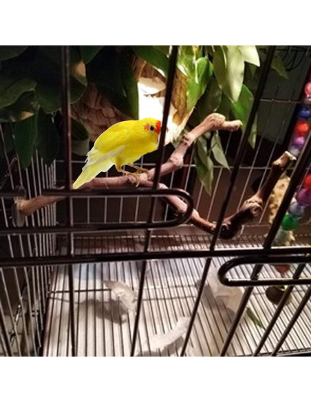 Perchas para Aves PINVNBY 3 Pcs Madera Natural 23-30 cm