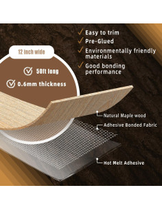 Banda de Bisel de Madera de Arce GSCIT Club 30.48 cm x 15.24 m 2