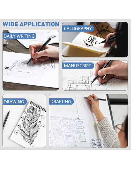 Set de Marcadores Fineliner YISAN 12 Piezas Negro 0.2-3.0mm