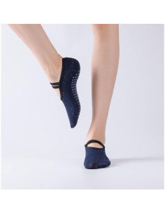 Calcetines Antideslizantes para Yoga y Pilates Mujer - Azul Marino 2