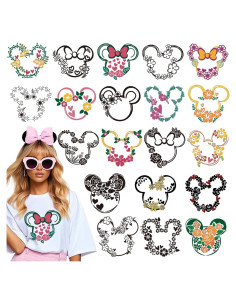 Transferencias de Planchar RiVolTa Mouse Floral - 20 Hojas