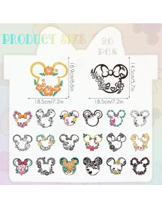 Transferencias de Planchar RiVolTa Mouse Floral - 20 Hojas 2