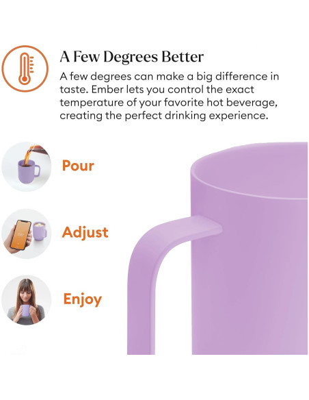 Taza Inteligente Ember 2 Control de Temperatura 414ml Lavanda