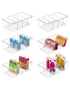 Organizadores de Alimentos Vtopmart 6 Paquete Plástico Transparente