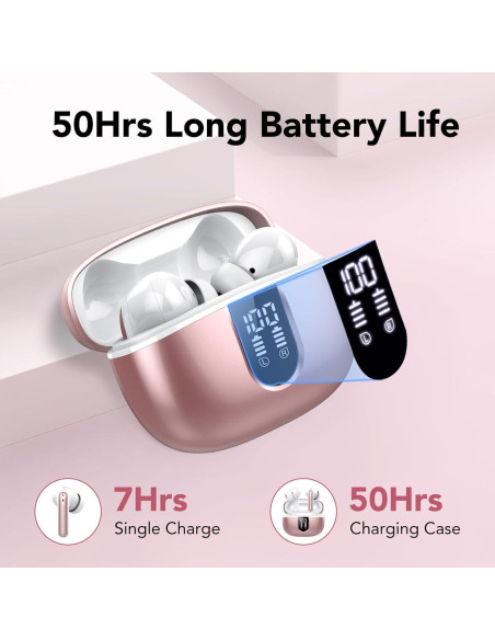 Auriculares Inalámbricos Bluetooth 5.3 TIMU X1, 50H Batería