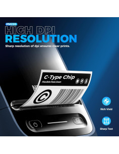 Impresora de Etiquetas Bluetooth Nelko PM220 Portátil 2" 2