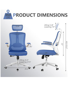 Silla de Oficina Ergonómica Balmstar 0669-ZH Ajustable 158.76 kg 2