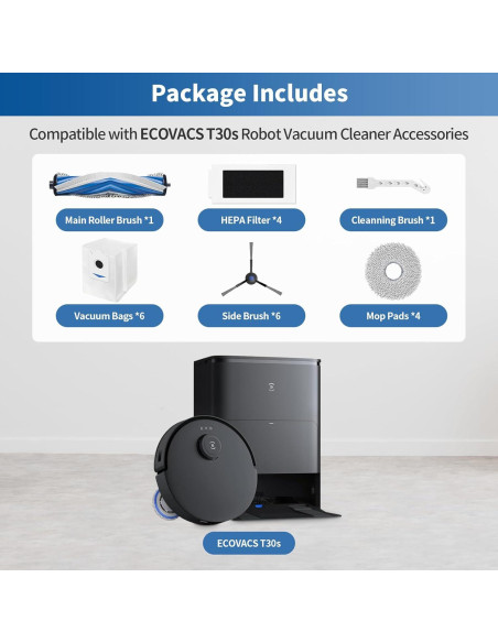 Accesorios de Aspiradora Robot ECOVACS T30s - 22 Piezas