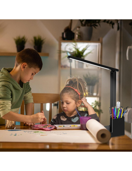 Lámpara de Escritorio LED COZOO con Carga USB y Toma AC