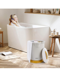 Calentador de Toallas COSTWAY Cubo 20L Gris Apagado Automático 2