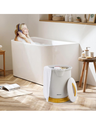 Calentador de Toallas COSTWAY Cubo 20L Gris Apagado Automático