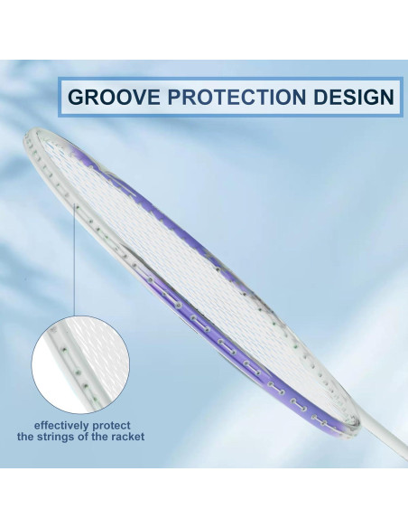 Conjunto de 2 Raquetas de Bádminton HXE Fibra de Carbono