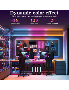 Tira LED Inteligente Tenmiro 30.48m RGB Control APP 2