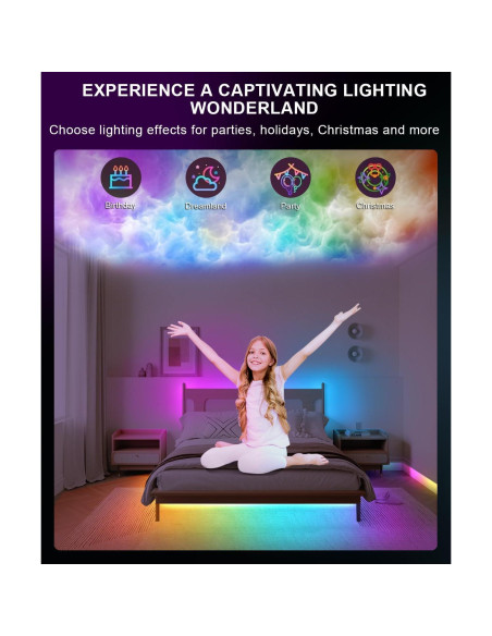 Tira LED Inteligente Tenmiro 30.48m RGB Control APP