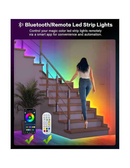Tira LED Inteligente Tenmiro 30.48m RGB Control APP