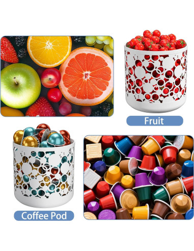 Organizador de Cápsulas de Café MESHDO Blanco 16x16x16 cm