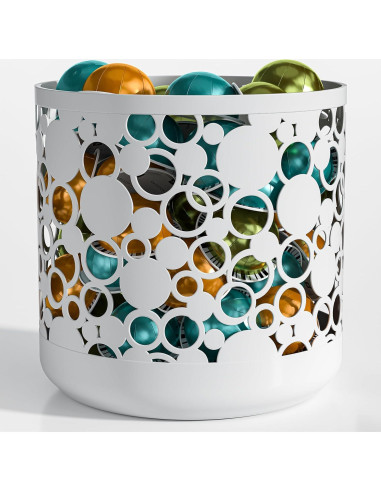 Organizador de Cápsulas de Café MESHDO Blanco 16x16x16 cm