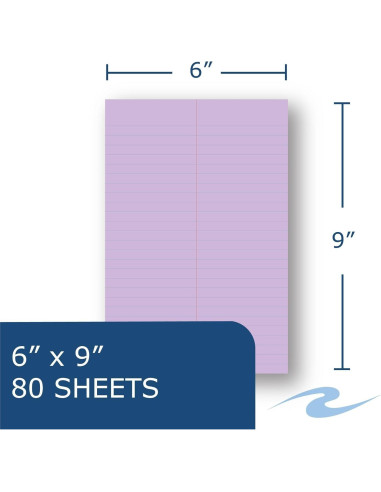Cuadernos Steno ROARING SPRING Orquídea 80 Hojas Paquete 4