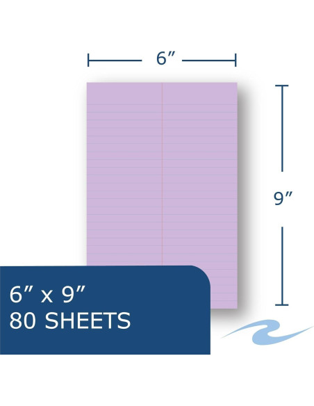 Cuadernos Steno ROARING SPRING Orquídea 80 Hojas Paquete 4