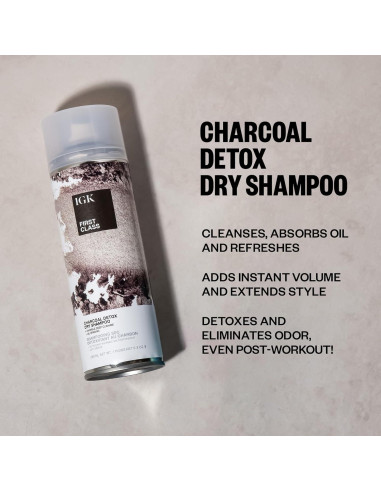 Champú Seco IGK First Class 186.9 ml - Detoxificante Carbón