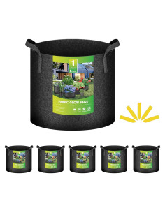 Bolsas de Crecimiento iPower 5-Pack 3.8L Tela No Tejida