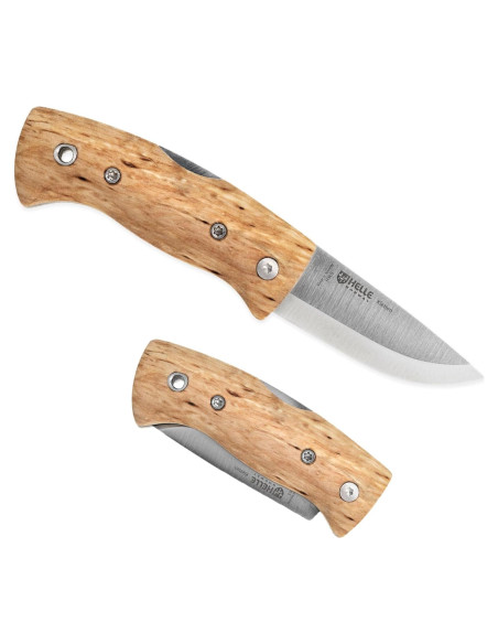 Cuchillo Plegable EDC HELLE Kletten - Acero Inoxidable y Madera