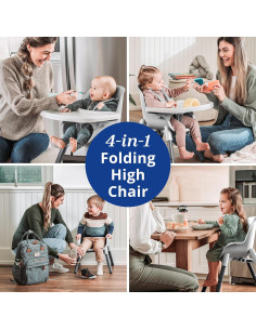 Chicco Zest Silla Alta Plegable 4 en 1 Capri - Fácil Limpieza 2