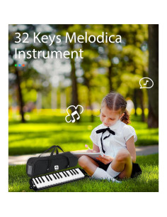 Melódica Vangoa 32 Teclas Negra con Accesorios y Bolsa 2