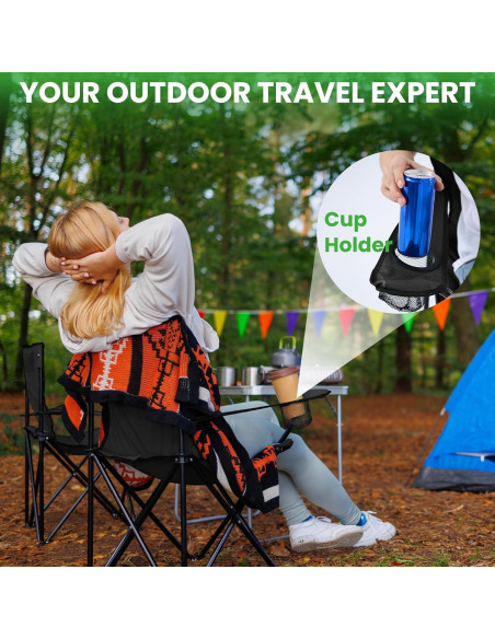 Sillas de Camping Plegables Canpsky 2PCS Soporta 181.4kg