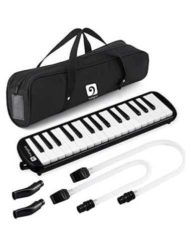 Melódica Vangoa 32 Teclas Negra con Accesorios y Bolsa
