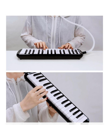 Melódica Vangoa 32 Teclas Negra con Accesorios y Bolsa