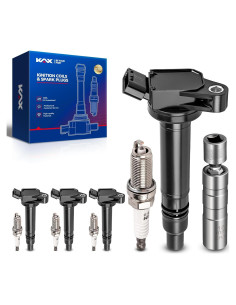 KAX Juego 4 Bobinas de Encendido y Bujías Iridio Toyota