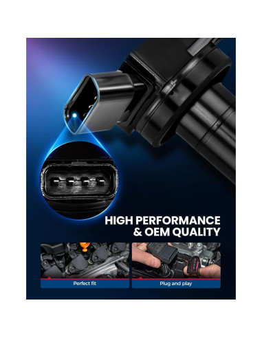 KAX Juego 4 Bobinas de Encendido y Bujías Iridio Toyota