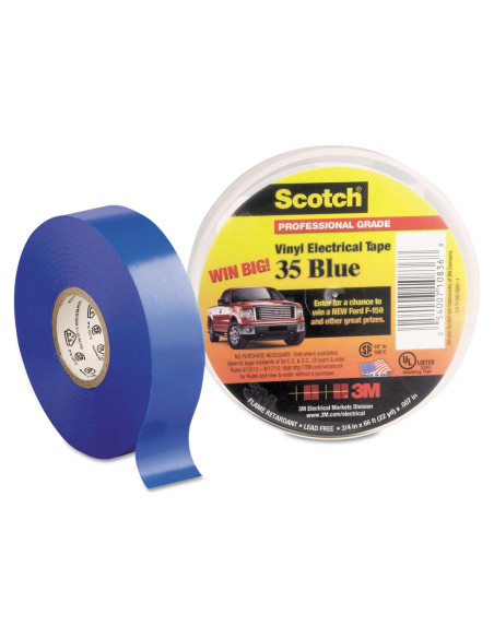 Cinta Aislante 3M Azul PVC 19 mm x 20 m Grado Profesional