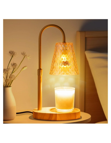 Lámpara Calentadora de Velas SAEIHGAE Ámbar con Temporizador