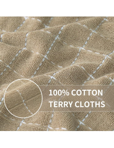 Juego de Toallas de Cocina Homaxy 100% Algodón 8 Piezas Beige 2