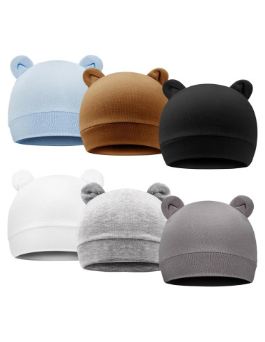 Gorros para Bebés Recién Nacidos AQOKKA con Orejas de Oso