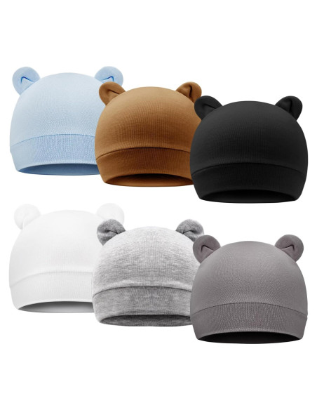 Gorros para Bebés Recién Nacidos AQOKKA con Orejas de Oso