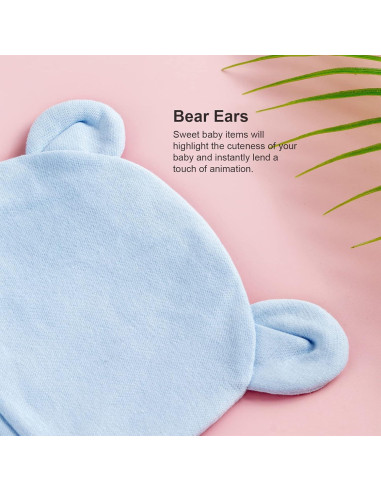 Gorros para Bebés Recién Nacidos AQOKKA con Orejas de Oso