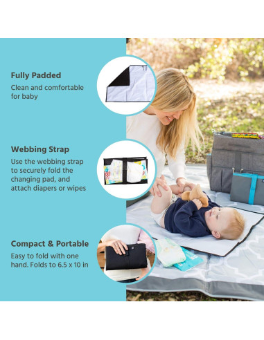 Cambiador Portátil J.L. Childress Extra Grande Negro