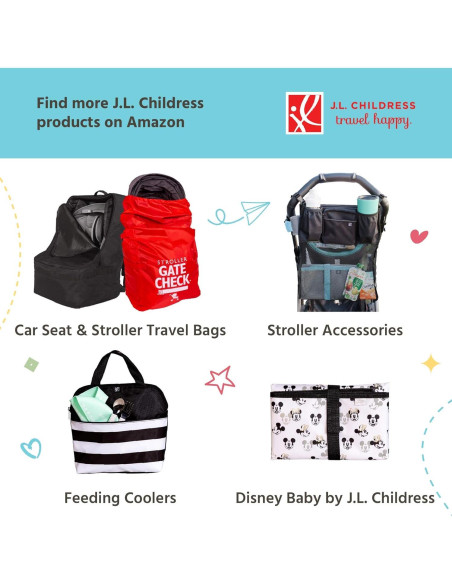 Cambiador Portátil J.L. Childress Extra Grande Negro