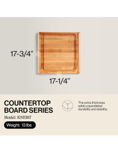 Tabla de Cortar de Madera John Boos KNEB17 Reversible 45.1x43.8 cm 2